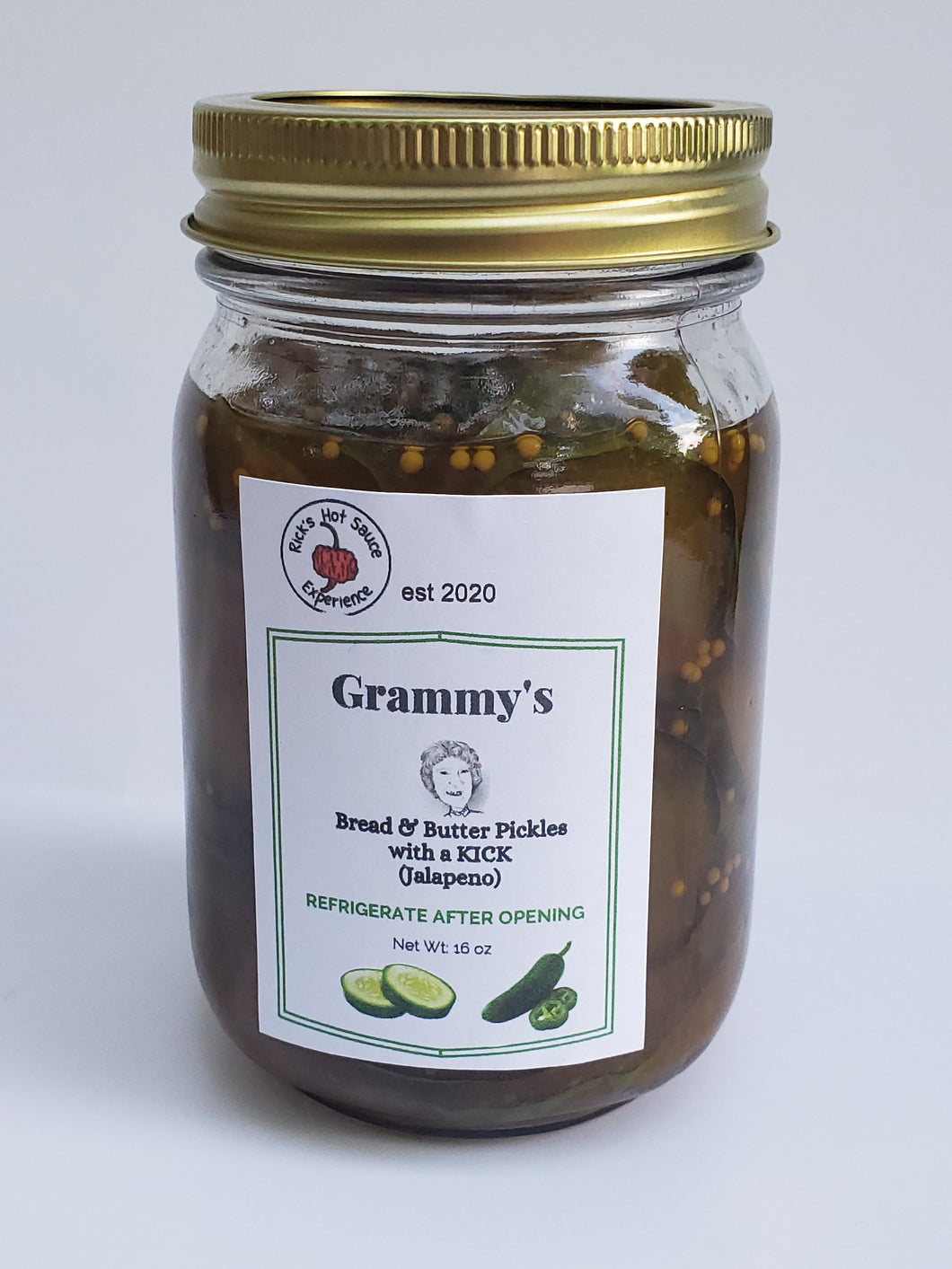 Grammy's Bread & Butter Pickles with a kick